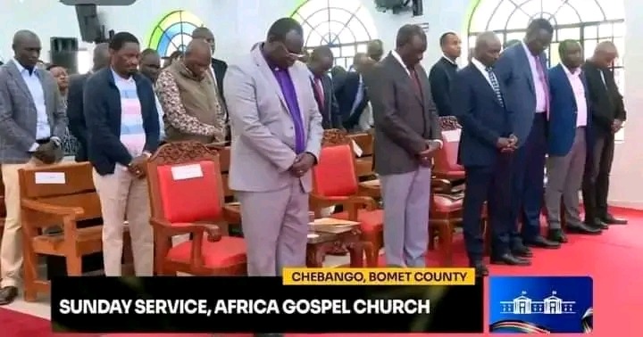 Photo: Ruto Among Other Leaders In Bomet County Attending A Church Service