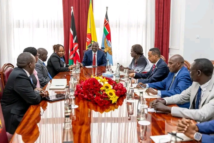 President William Ruto in a meeting 