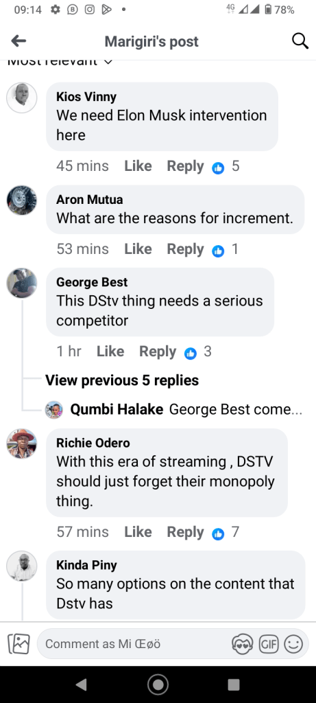 DStv subscription 