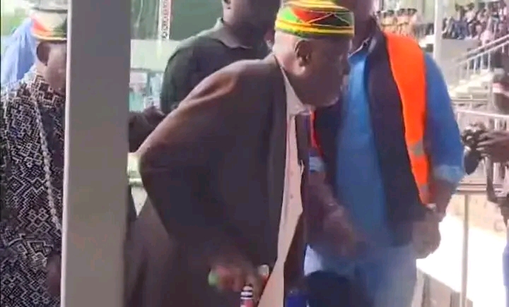 See How Chairperson Of The Luo Council Of Elders Arrived At Mamboleo Stadium