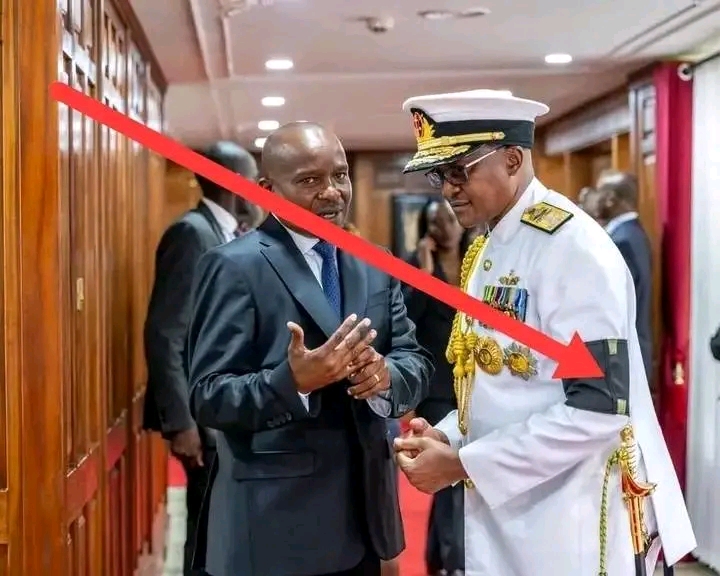 What Was Spotted on This Officer’s Cloth During Raila Odinga’s Burial Ceremony