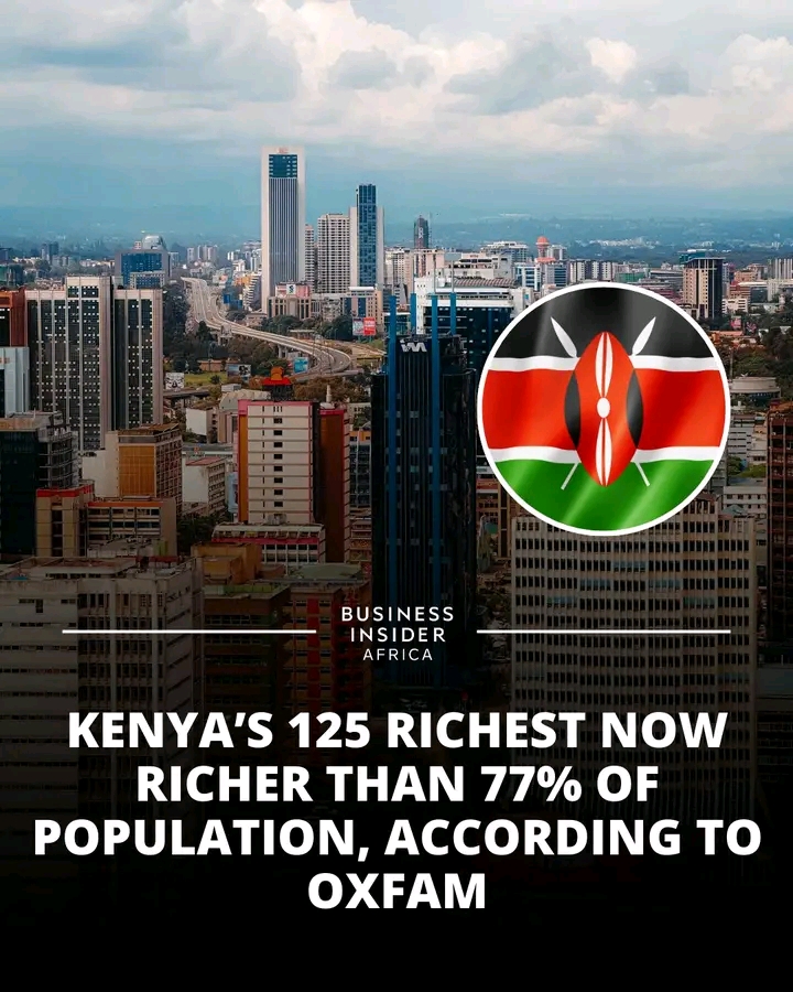 Kenya Faces Extreme Wealth Disparity, With 125 Wealthy Individuals Owning More Than 77% Of The Population