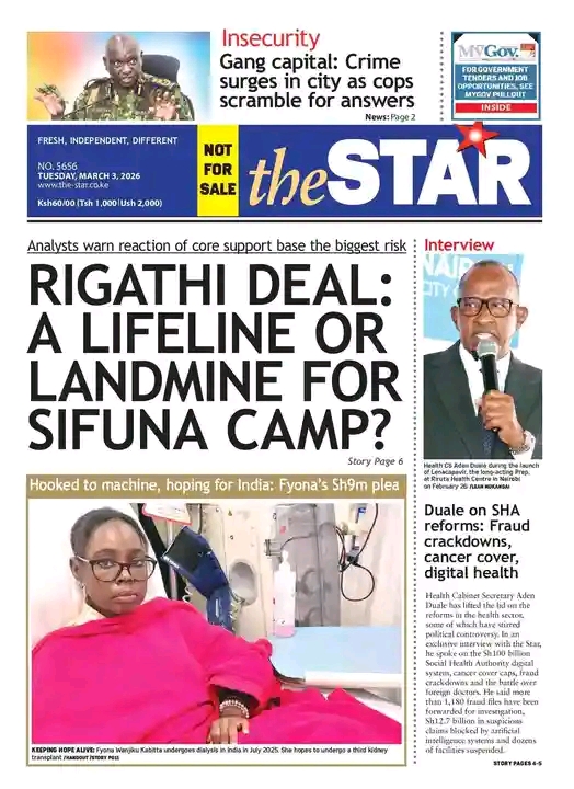 Newspaper: Sifuna To Join Gachagua